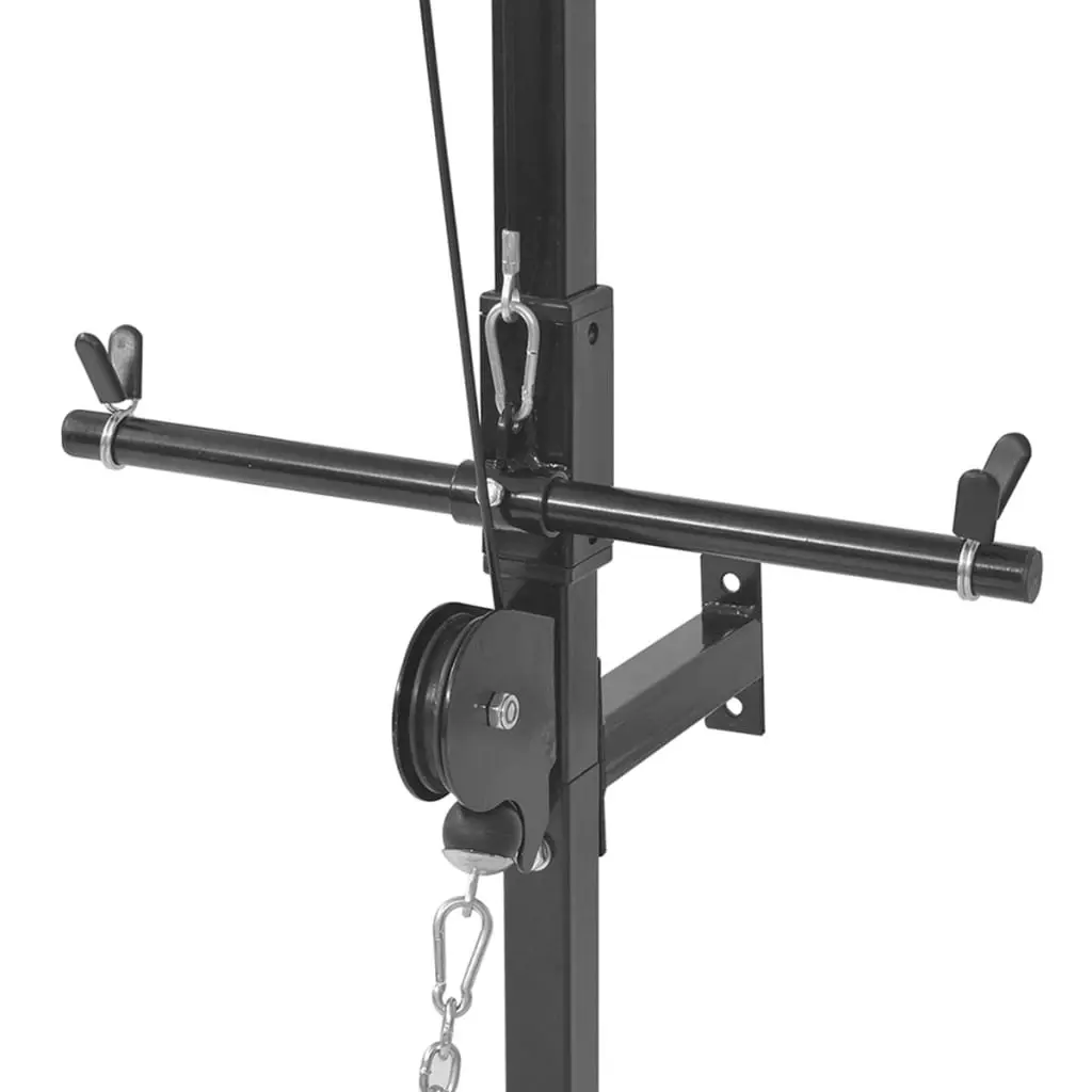 Wall-mounted Power Tower with Barbell and Dumbbell Set 30.5 kg 275358