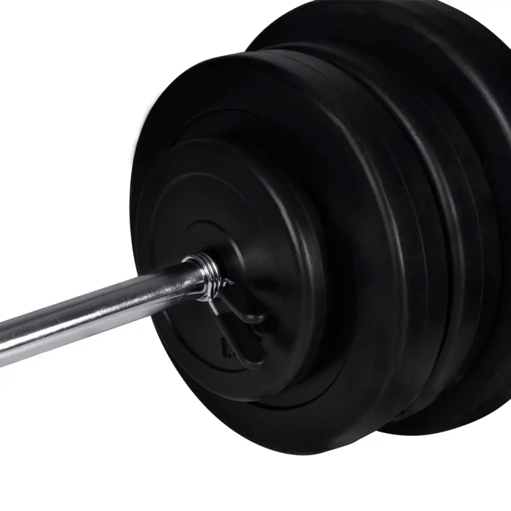 Wall-mounted Power Tower with Barbell and Dumbbell Set 60.5 kg 275357