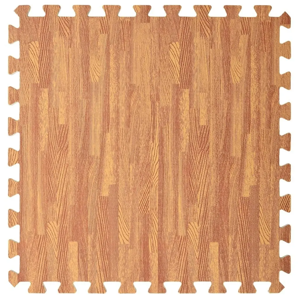 Floor Mats 6 pcs Wood Grain 2.16 m² EVA Foam 92458