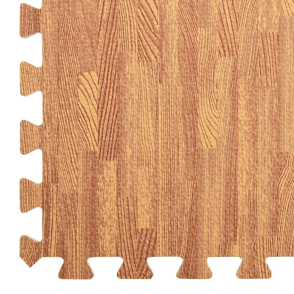 Floor Mats 6 pcs Wood Grain 2.16 m² EVA Foam 92458