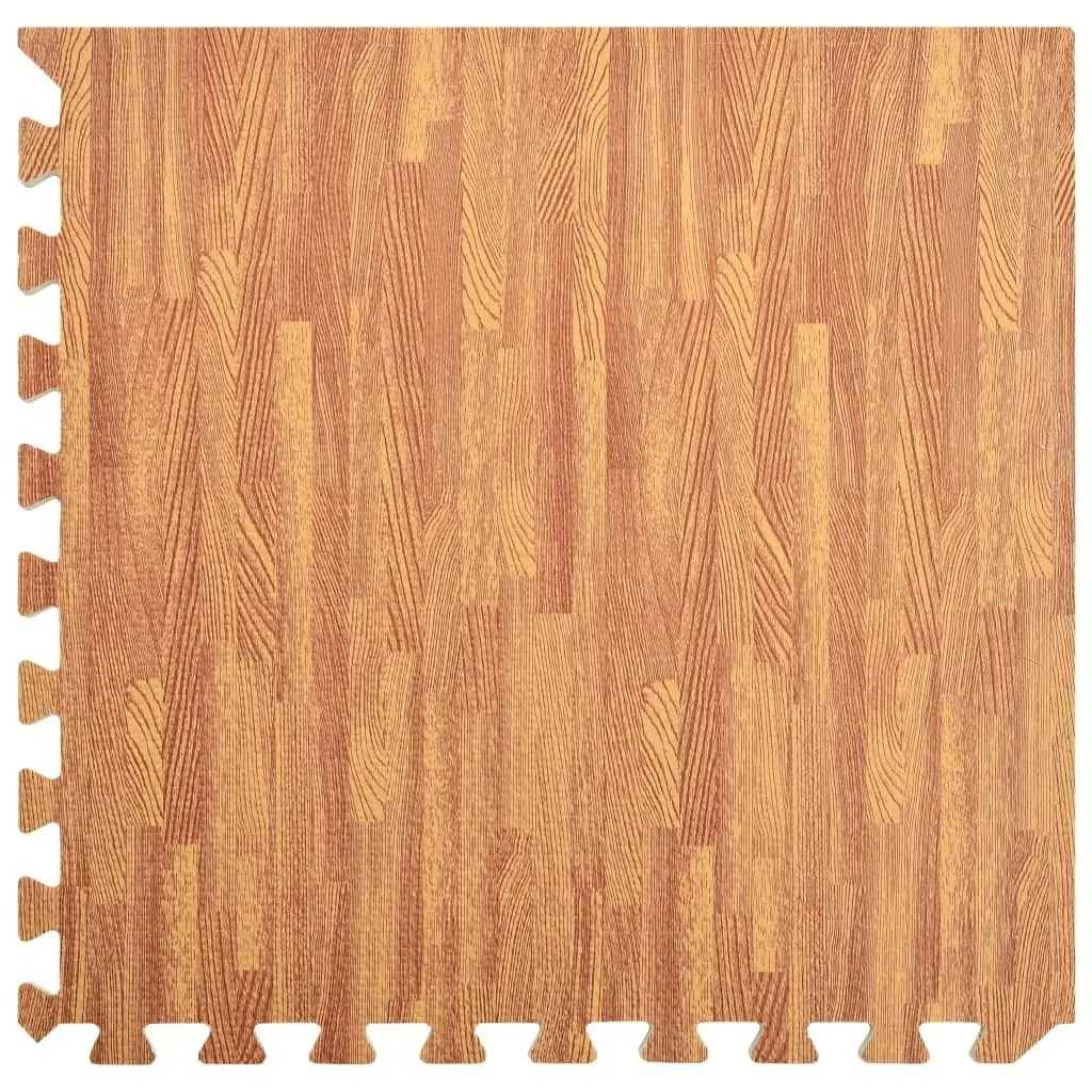 Floor Mats 6 pcs Wood Grain 2.16 m² EVA Foam 92458