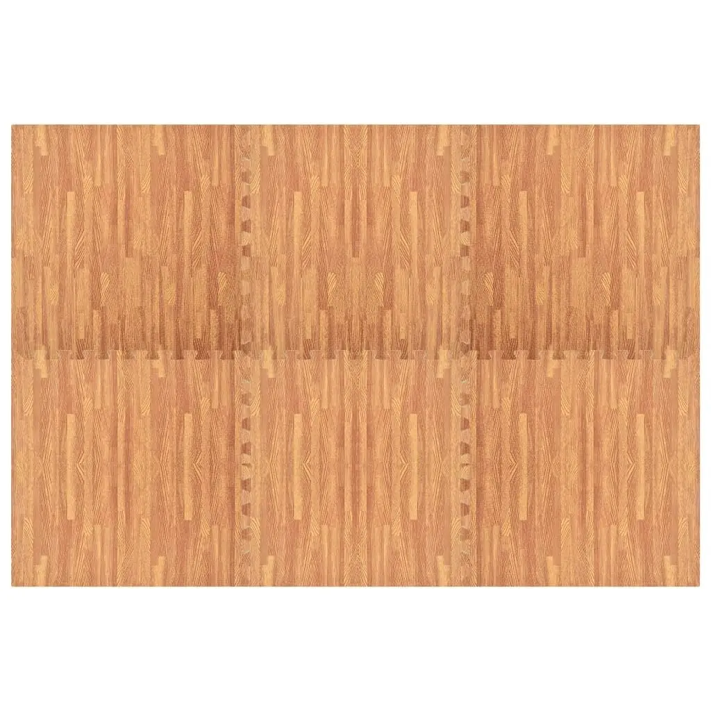 Floor Mats 6 pcs Wood Grain 2.16 m² EVA Foam 92458