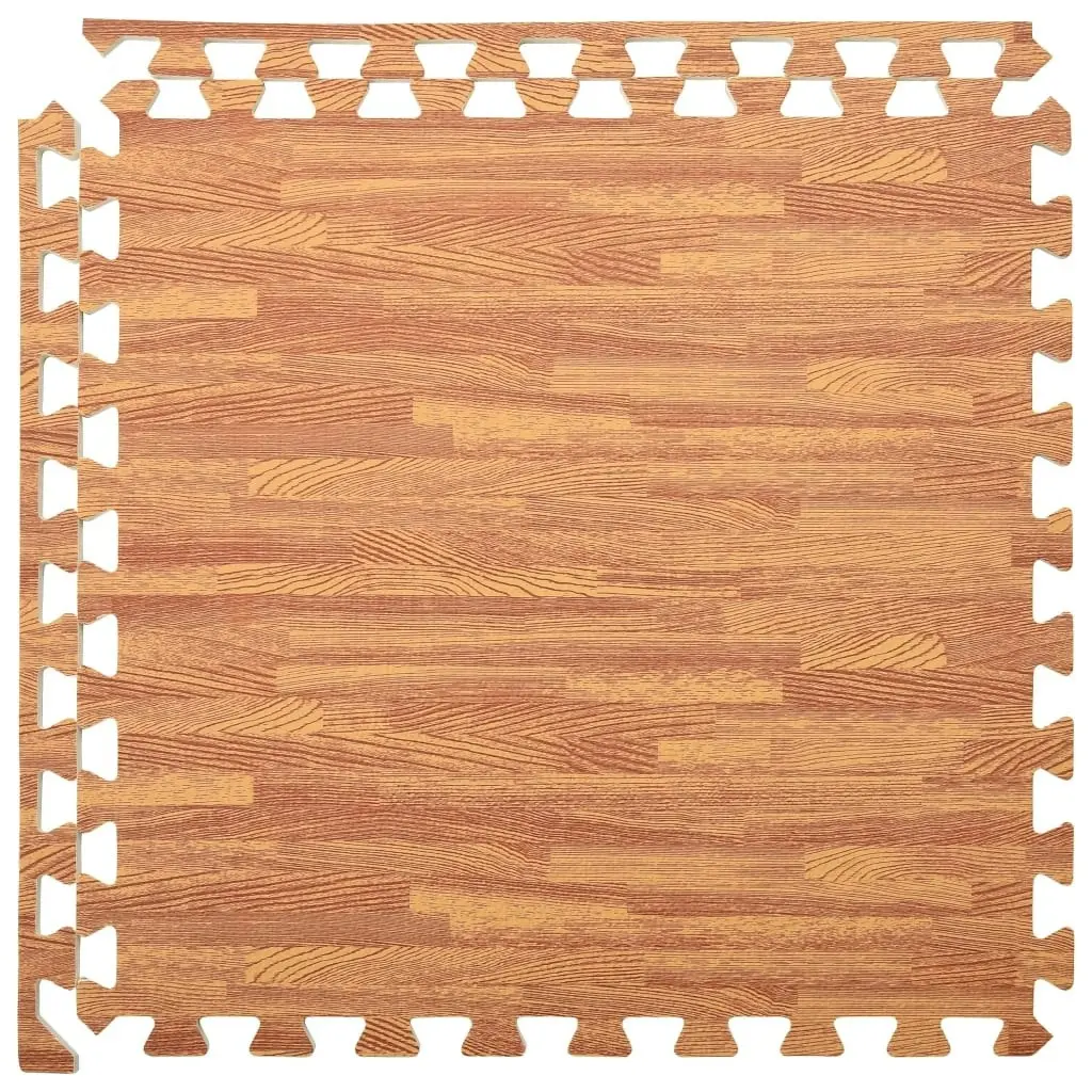 Floor Mats 6 pcs Wood Grain 2.16 m² EVA Foam 92458