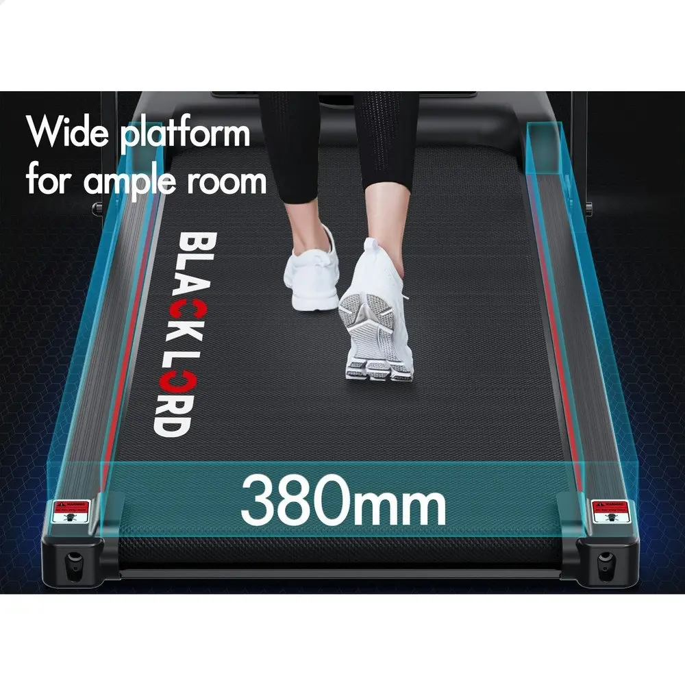 Black Lord Treadmill Electric Walking Pad Foldable Fitness Machine Home Gym