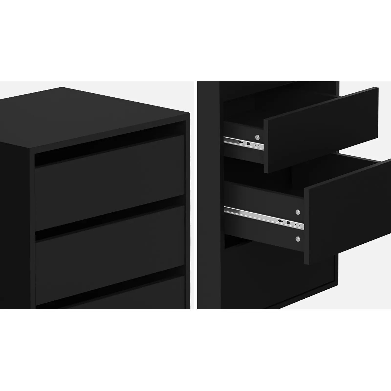 Oikiture Wardrobe Shelf Unit 6 Chest of Drawers Clothes Storage Cabinet Black