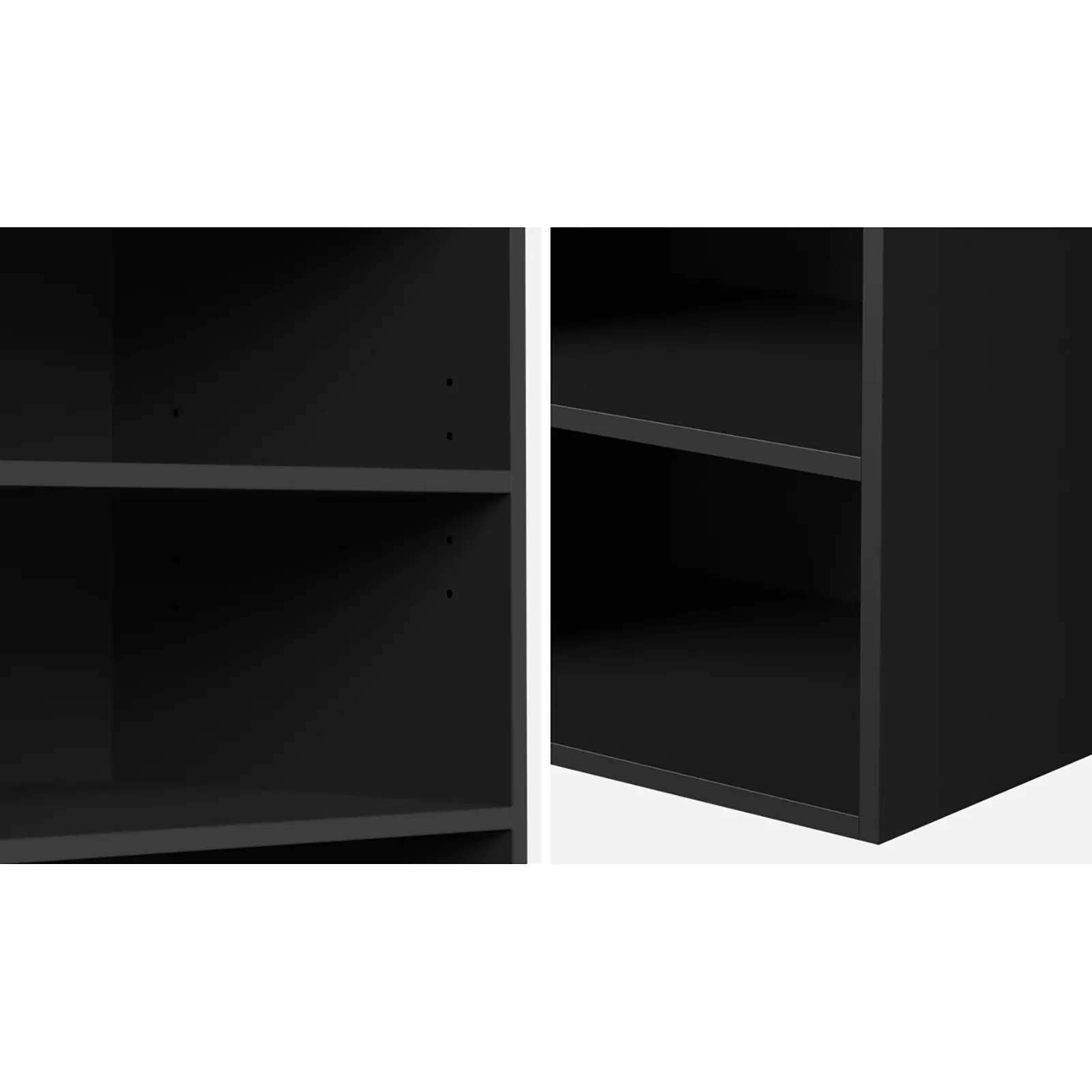 Oikiture Wardrobe Shelf Unit Clothes Storage Cabinet 5 Shelves Organiser Black