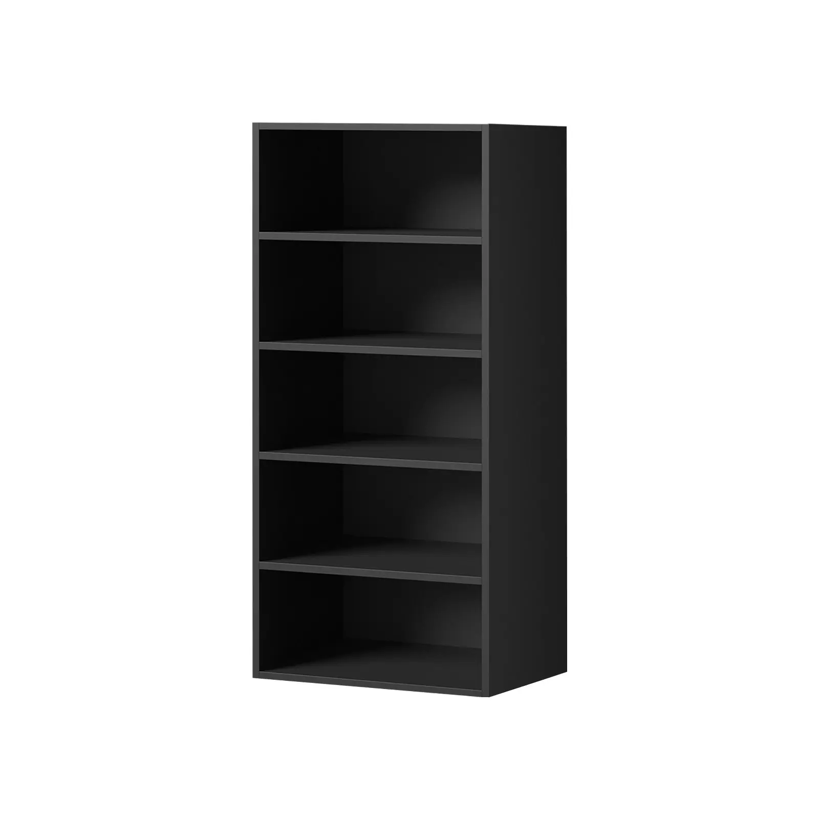 Oikiture Wardrobe Shelf Unit Clothes Storage Cabinet 5 Shelves Organiser Black