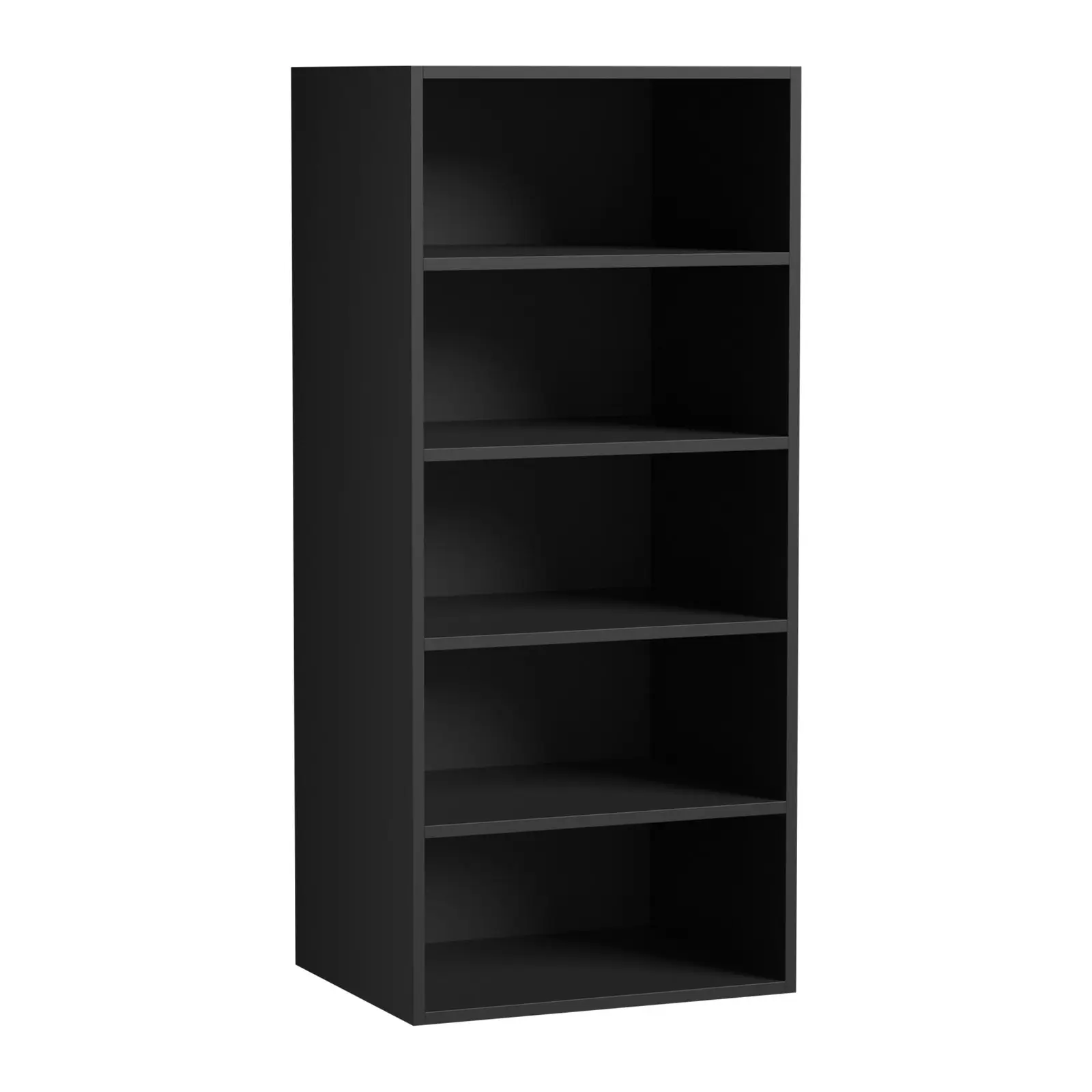 Oikiture Wardrobe Shelf Unit Clothes Storage Cabinet 5 Shelves Organiser Black