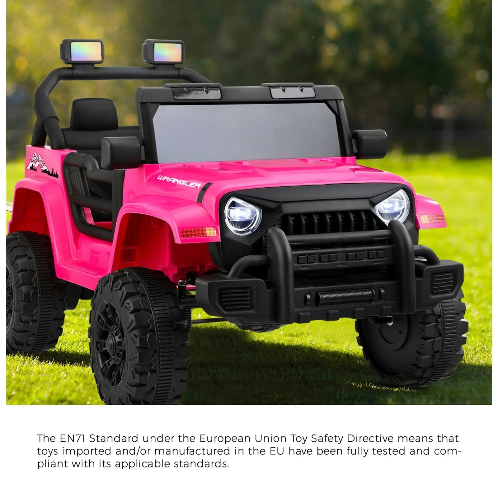 Mazam Kids Ride On Cars Remote Control 12V Electric Toy Jeep Horn Music Car Pink