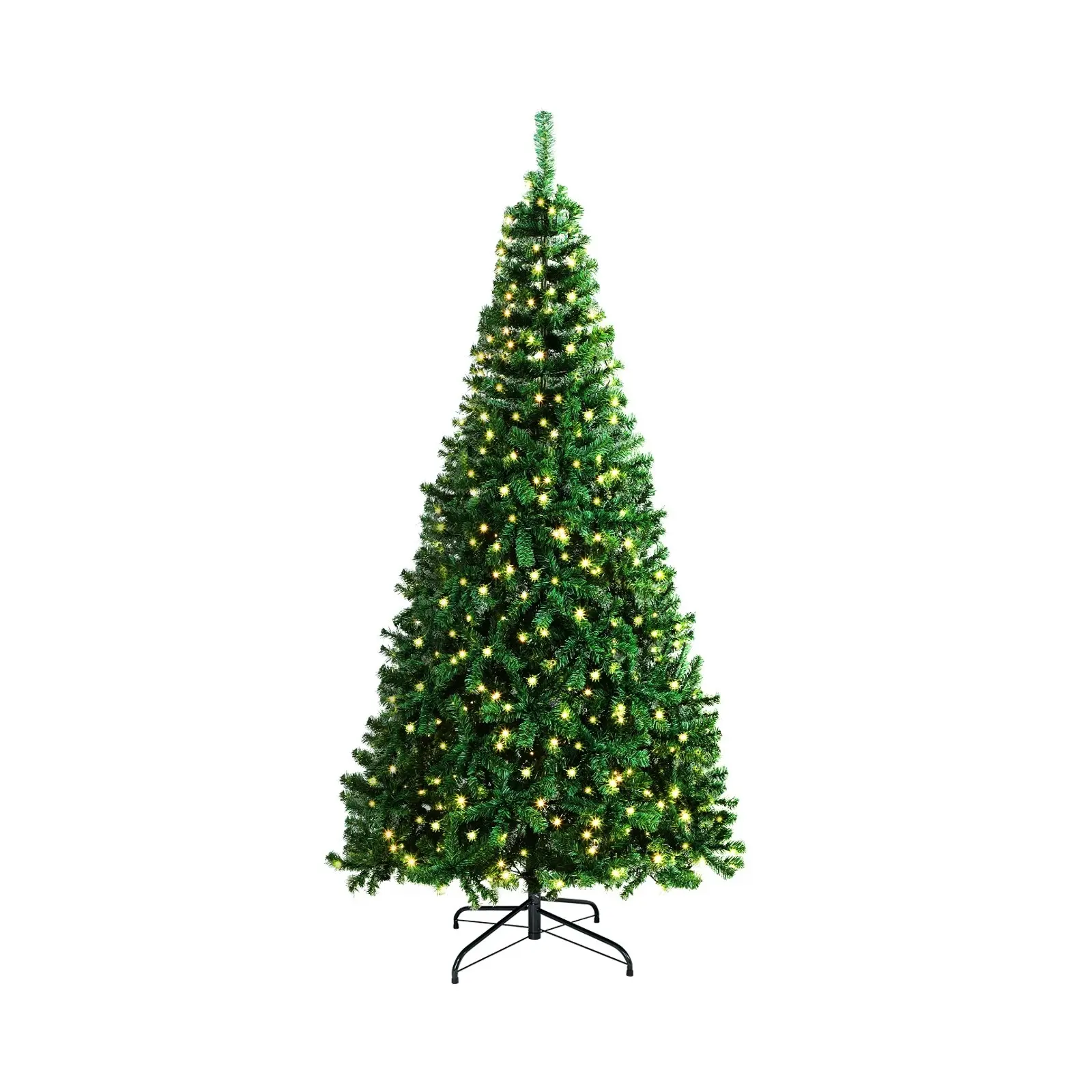 Mazam LED Christmas Tree 2.4M 8FT Xmas Trees Decorations Green 1400 Tips