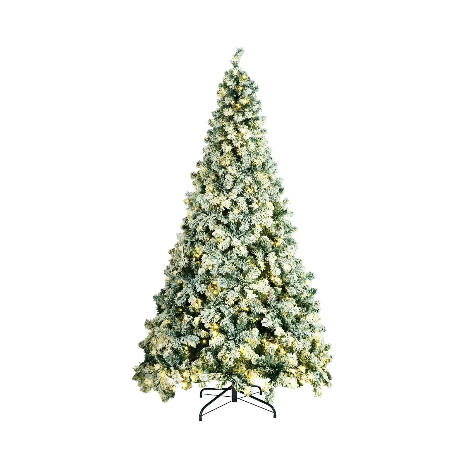 Mazam LED Christmas Tree 2.1M 7FT Xmas Trees White Snow Flocked Decorations