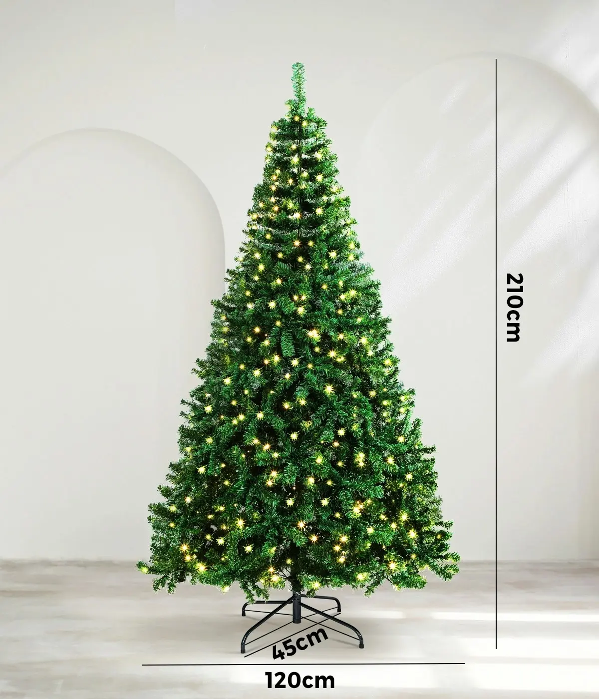 Mazam LED Christmas Tree 2.1M 7FT Xmas Trees Decorations Green 1050 Tips