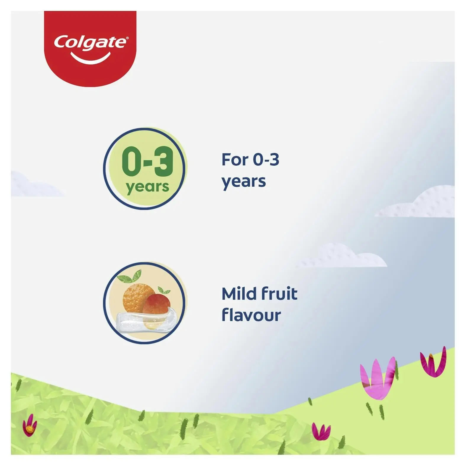 Colgate Kids Toothpaste 0-3 Years Mild Fruit 80g