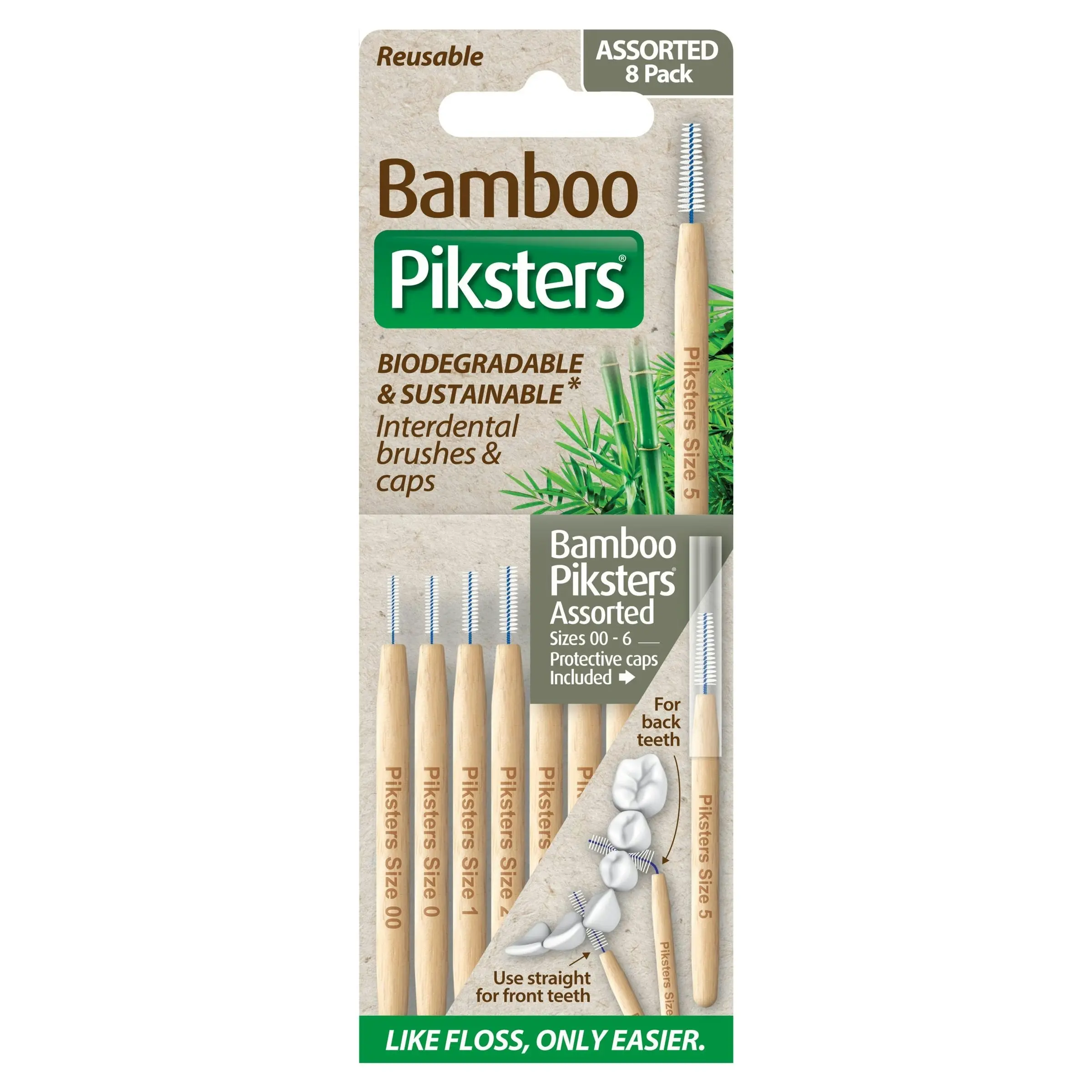 Piksters Bamboo Variety Pack Sizes 00-6 8 Pack