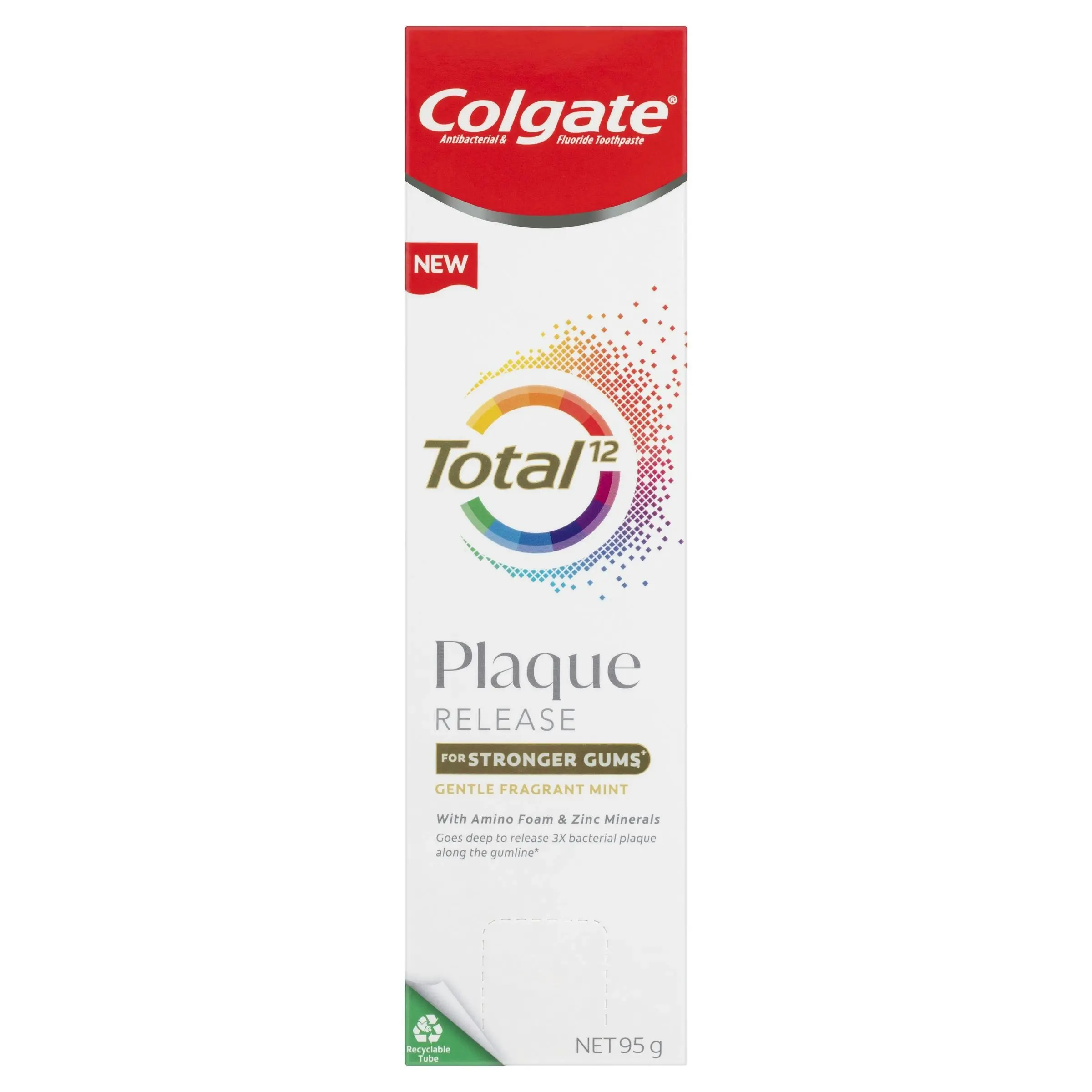 Colgate Toothpaste Total Plaque Release Gentle Fragrant Mint 95g