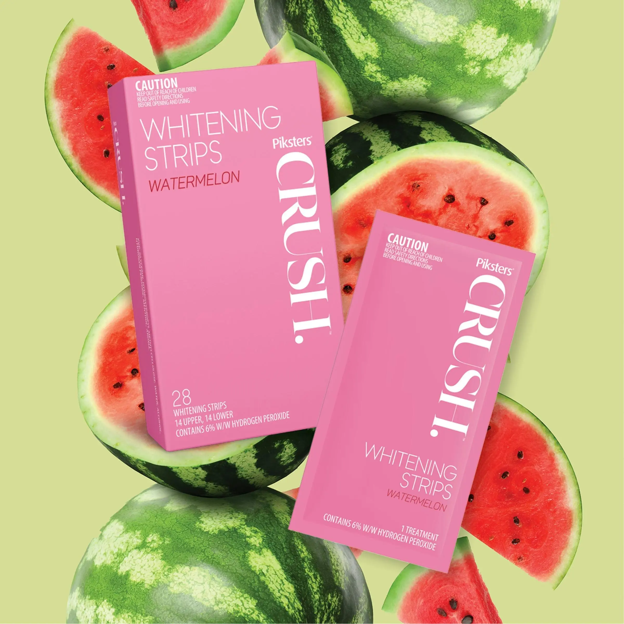 Piksters Crush Whitening Strips Watermelon 28 Pack