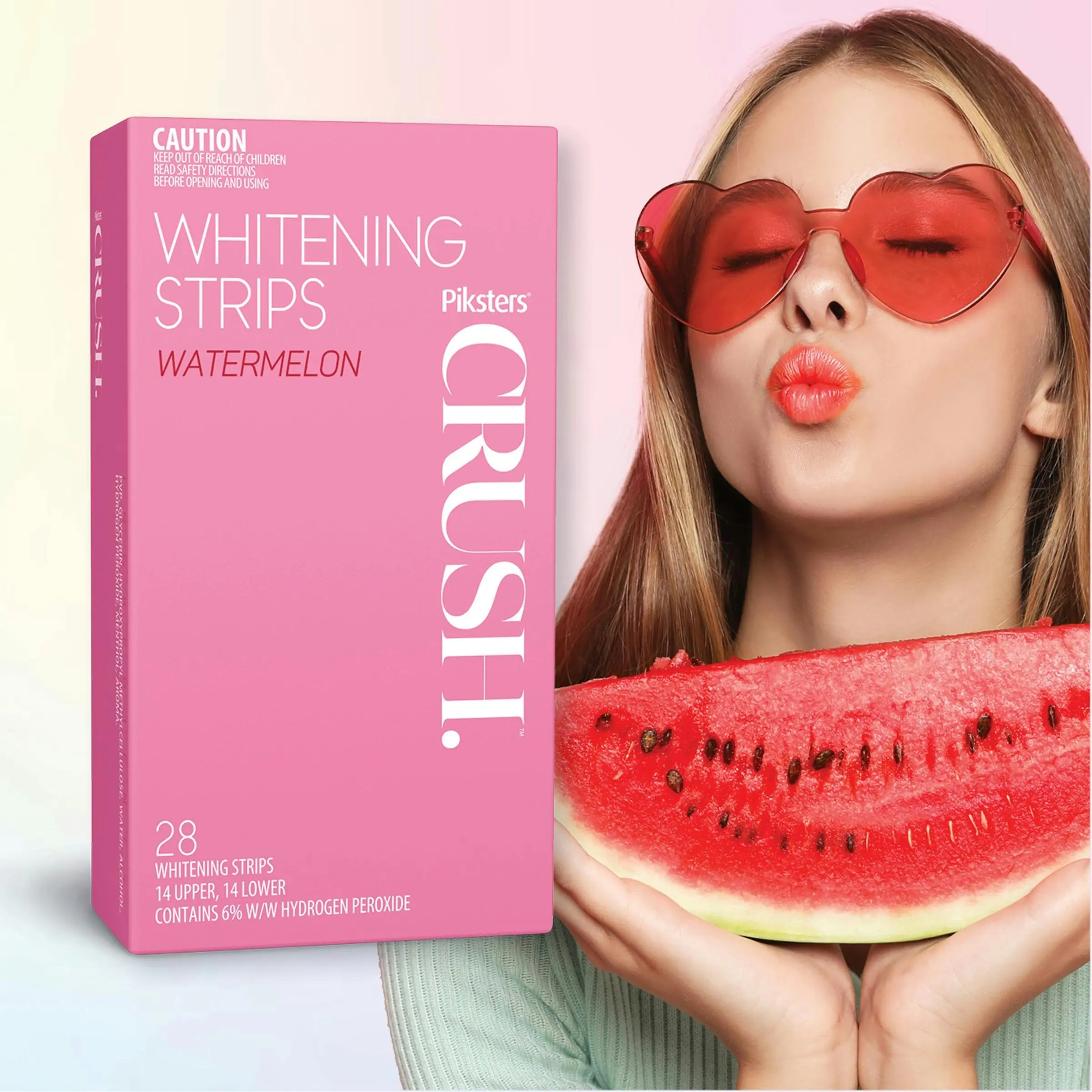 Piksters Crush Whitening Strips Watermelon 28 Pack