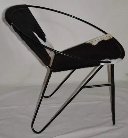 Vivid Tub Chair Genuine Hide Leather Single Metal Frames Handcrafted