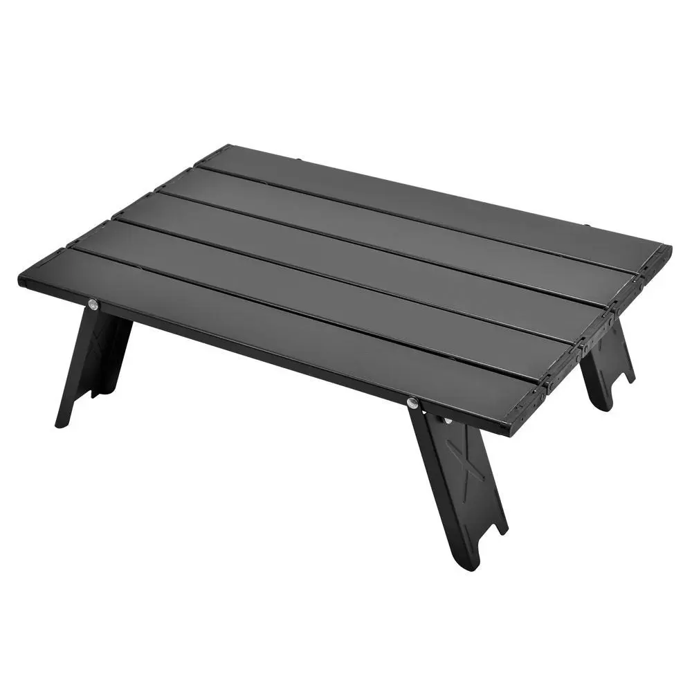 Aluminum Portable Foldable Outdoor Camp Table (Black)