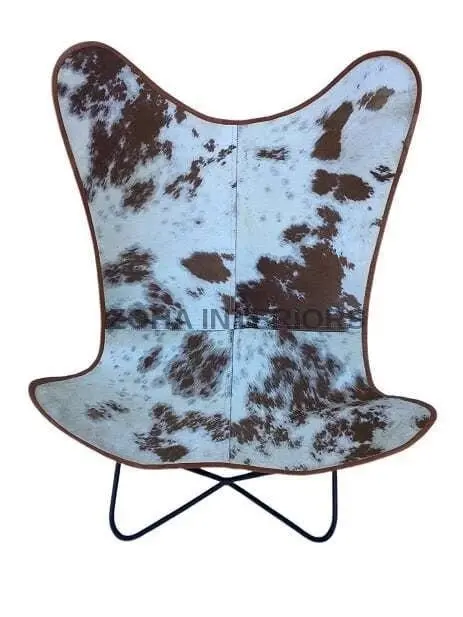 Genuine Hide Butterfly Chair With Solid Welded Metal Frame