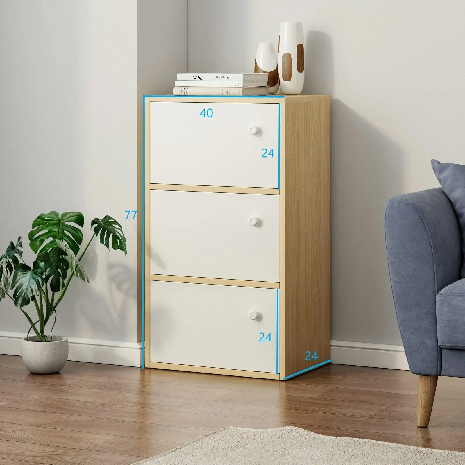 Avidity Utility Storage Cabinet Tallboy Bedside Table