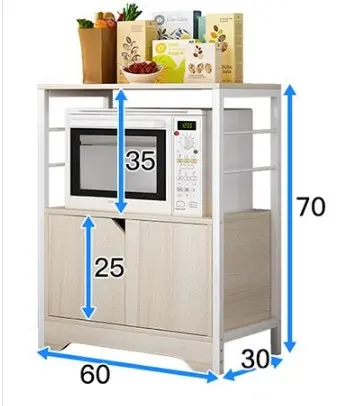 2-Level Arena Organizer Kitchen Storage Cabinet Shelf (White Oak)