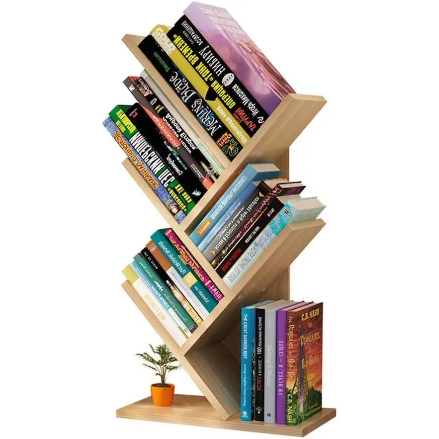 Resort 5 Shelving Bookshelf Display Cabinet Shelf Bookcase Desktop Organizer (Oak)