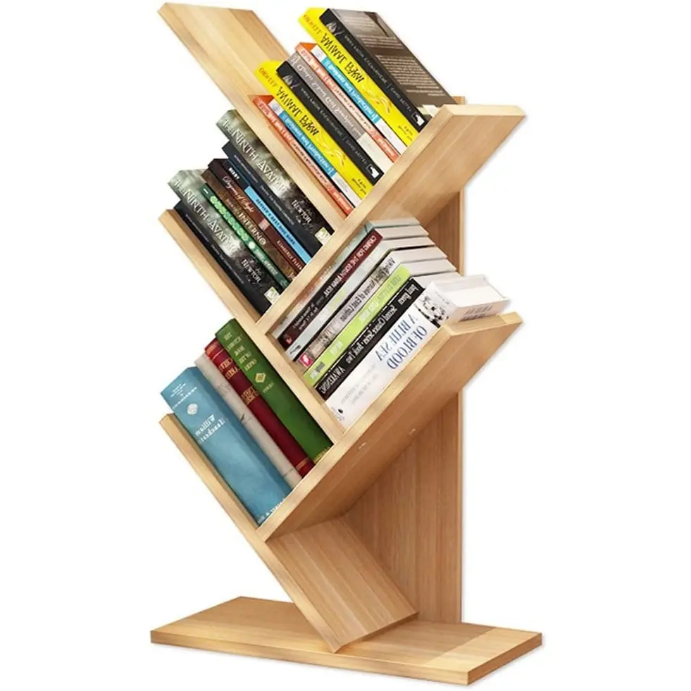 Resort 5 Shelving Bookshelf Display Cabinet Shelf Bookcase Desktop Organizer (Oak)