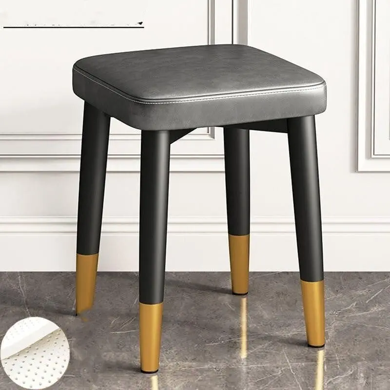 2 X Minimalist Faux Leather Dining Table Stool Padded Dressing Stool