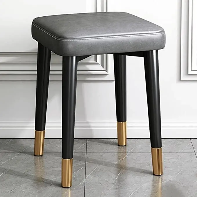 2 X Minimalist Faux Leather Dining Table Stool Padded Dressing Stool