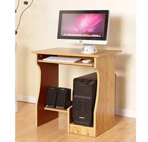 Essential Computer Desk with Shelves (Oak)