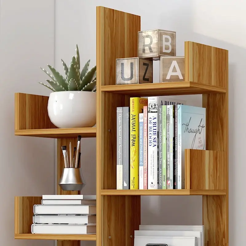 8-Tier 11-Shelf Display Storage Utility Book Shelf Bookcase Shelving (Natural Oak)