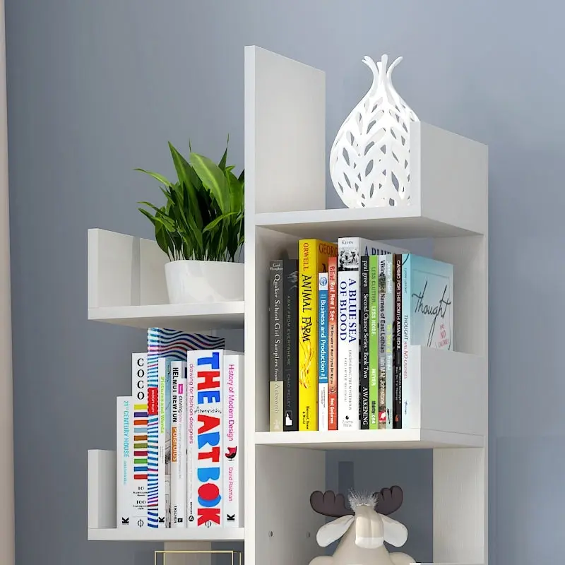 8-Tier 11-Shelf Display Storage Utility Book Shelf Bookcase Shelving (White)