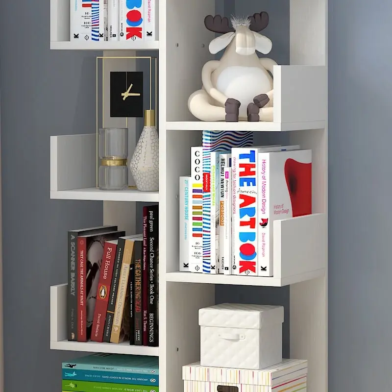 8-Tier 11-Shelf Display Storage Utility Book Shelf Bookcase Shelving (White)