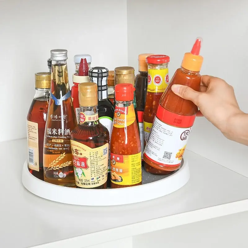 Rotating Spice Rack Lazy Suzan Kitchen Countertop Shelf Storage Organiser