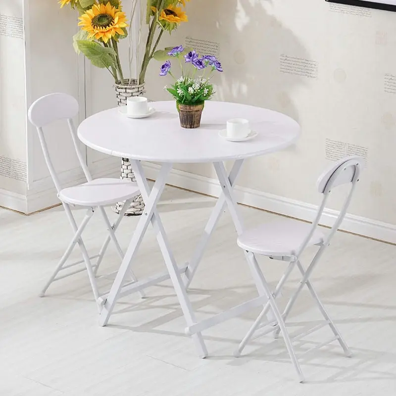 Grace Steel and Wood Folding Chair (White)