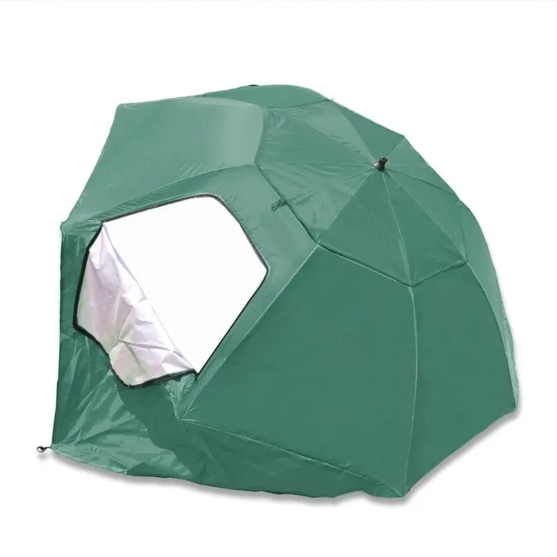 Large Canopy Camping Beach Sports Events Sun & Rain Umbrella (Green)