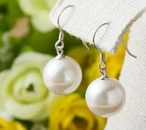 Large Pearl Drop Sterling Silver Earrings