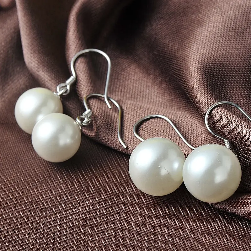 Large Pearl Drop Sterling Silver Earrings