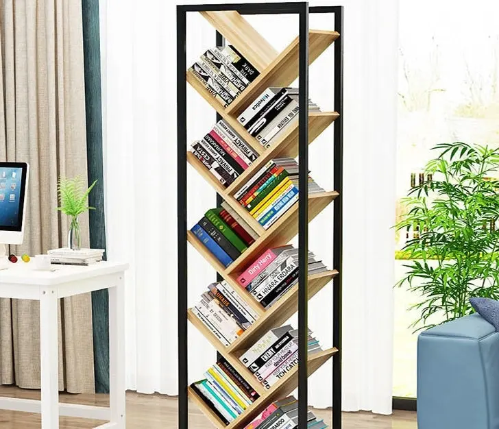 Broadway 11 Shelving Bookshelf Display Cabinet Shelf Bookcase Organizer (Oak and Black)