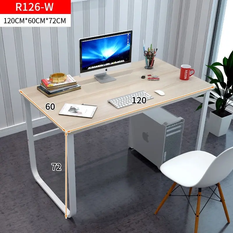 Hercules Wood & Metal Computer Desk (White)