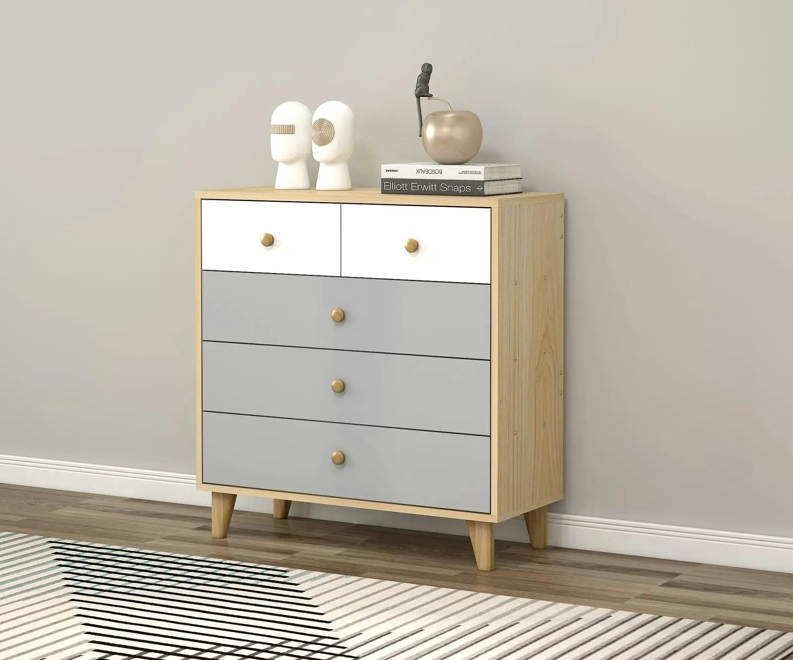 Deluxe Unity Tallboy Chest of 5 Drawers