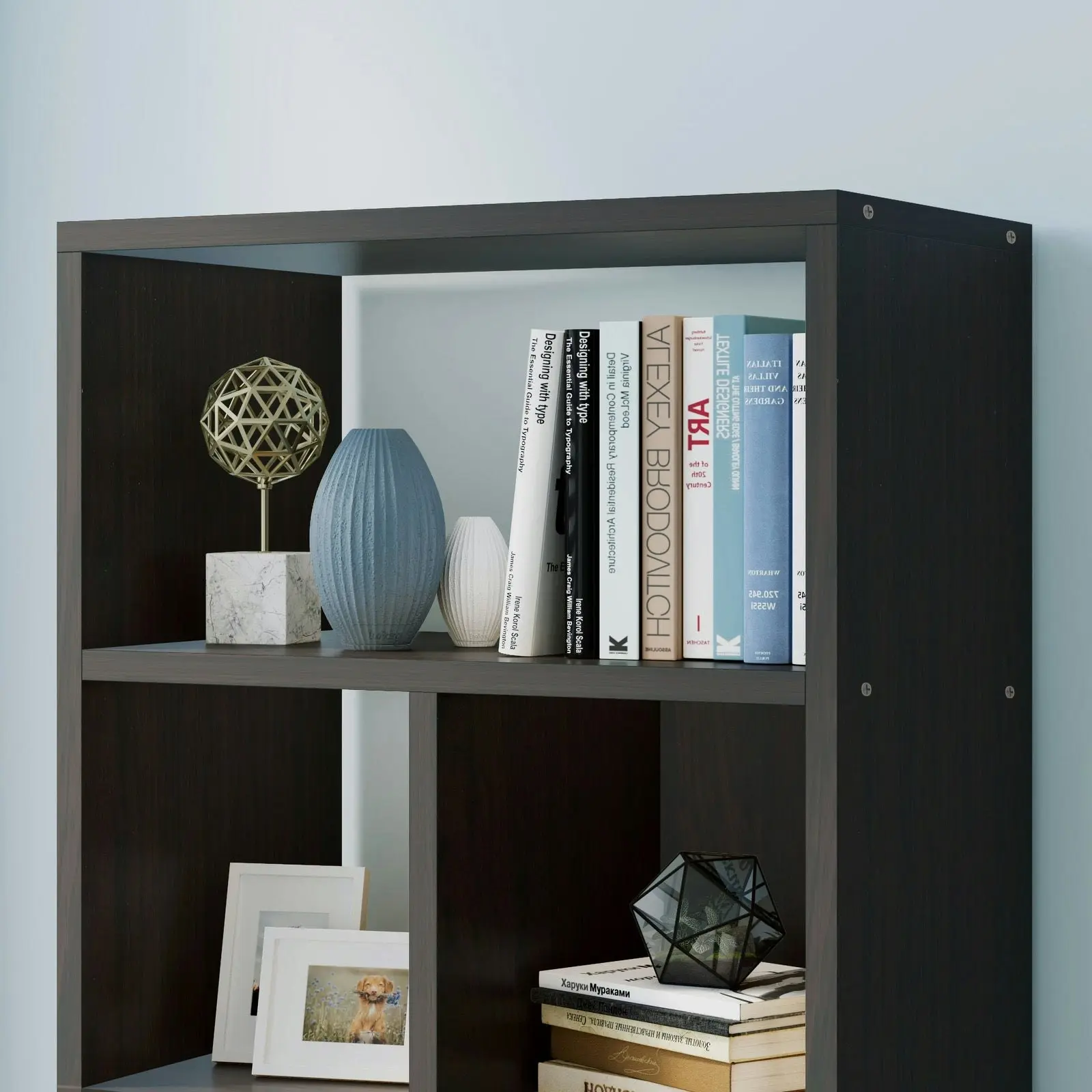 Aurora 1800mm Streamline Tall Display Shelf Bookshelf Organizer (Black Walnut)