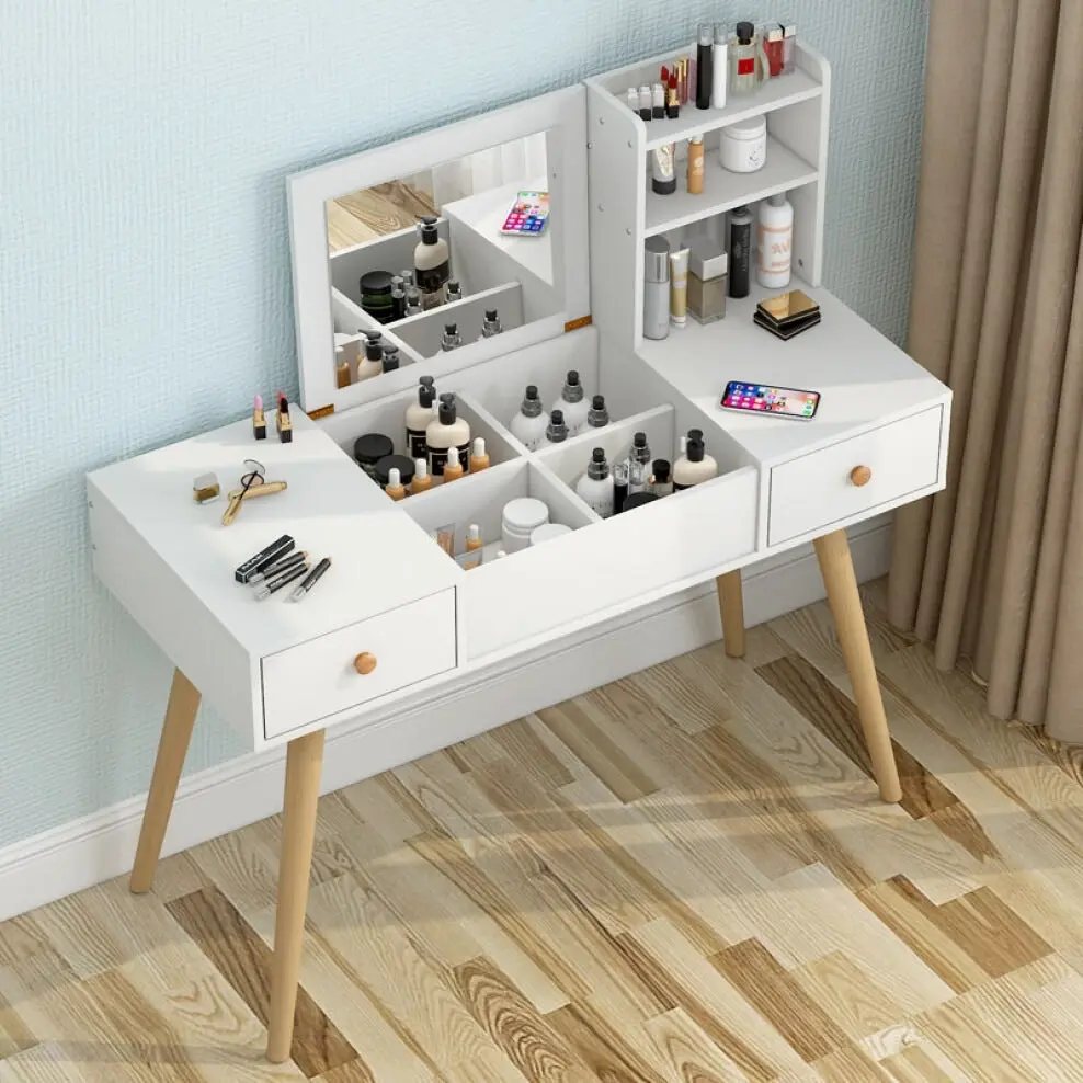 LED Luminous Lioness Dresser Vanity Table with Mirror and Storage Drawers (Copy)