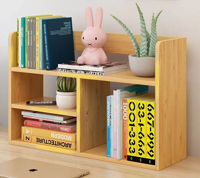 Melody Desk Hutch Storage Shelf Unit Organizer (Oak)