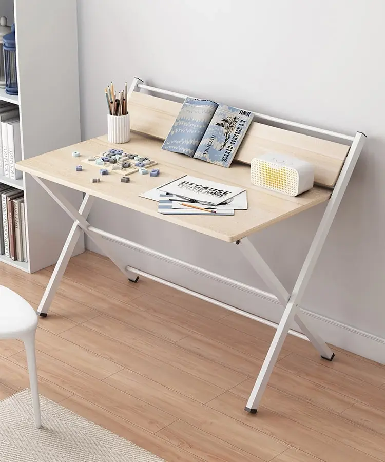 100cm Express Folding Desk with Shelf (White)