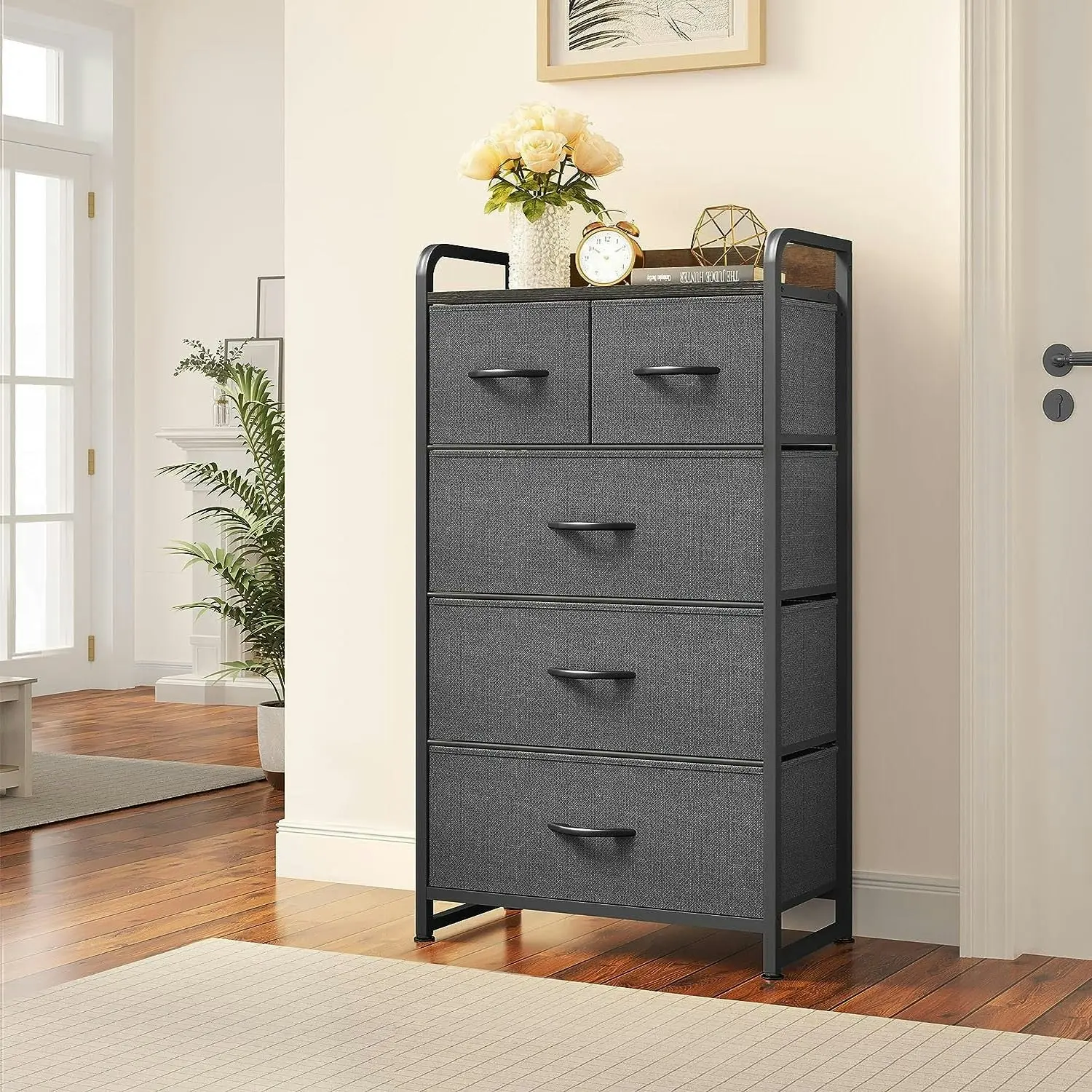 Pioneer 5-Drawer Dresser Chest of Drawers Storage Organizer Unit