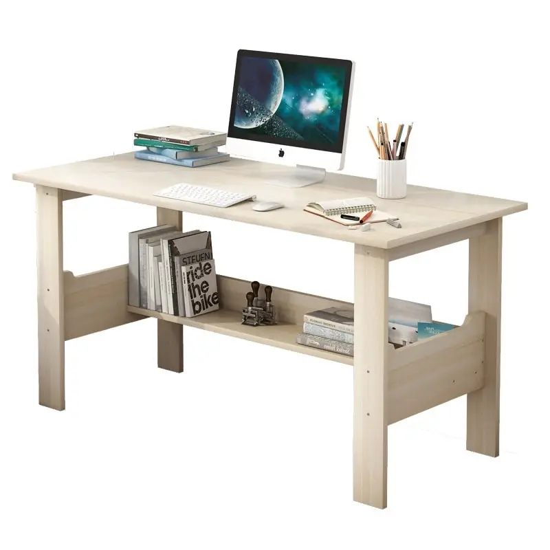 Stardom Computer Desk with Shelf (White Oak)