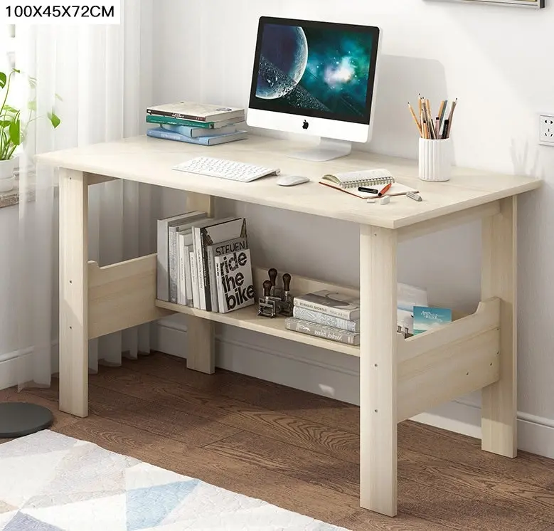 Stardom Computer Desk with Shelf (White Oak)