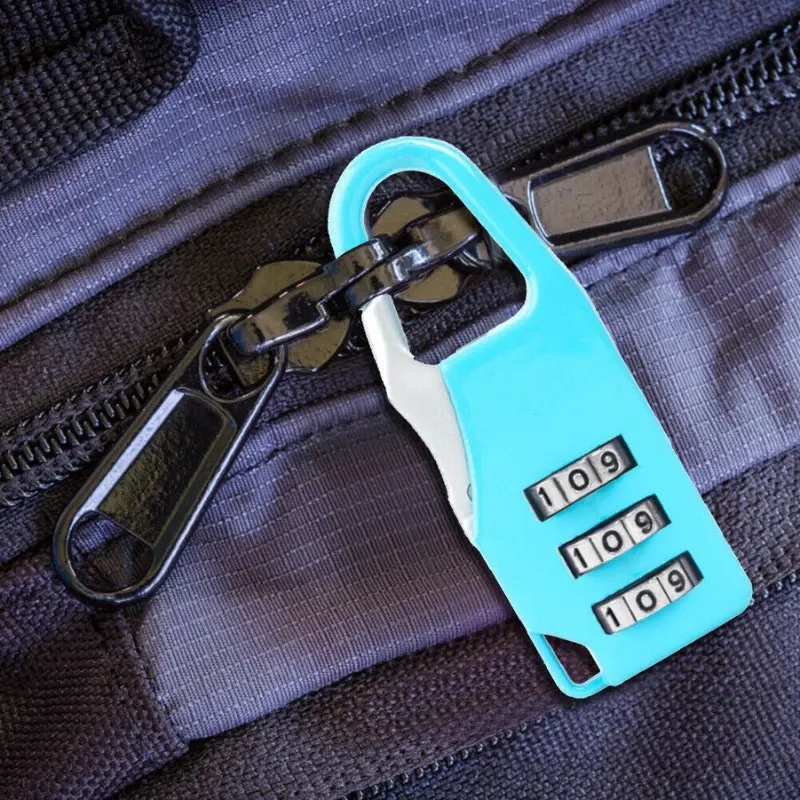 5 x Combination Locks Bags Suitcase Lockers Luggage Padlocks (Blue)